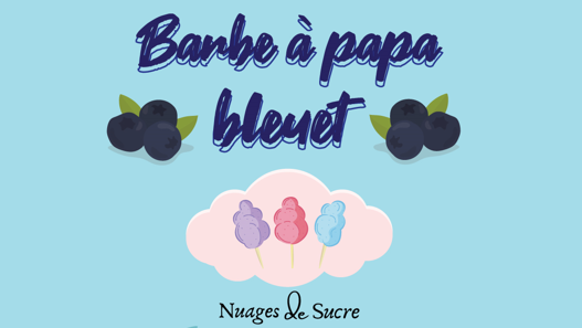 Sucre de barbe à papa - Paquet de Reveal de genre - Fête de naissance - 2x  bleuet
